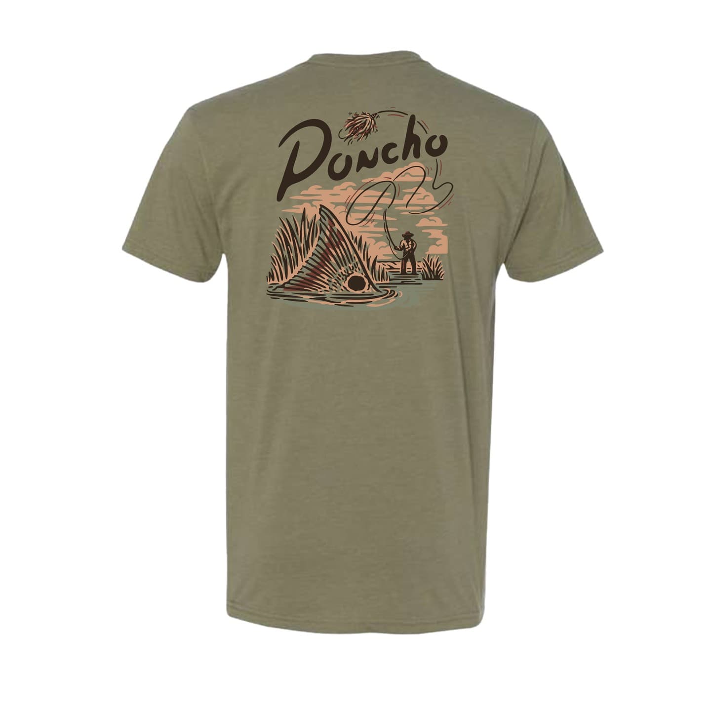 Green Tailing Red T-Shirt