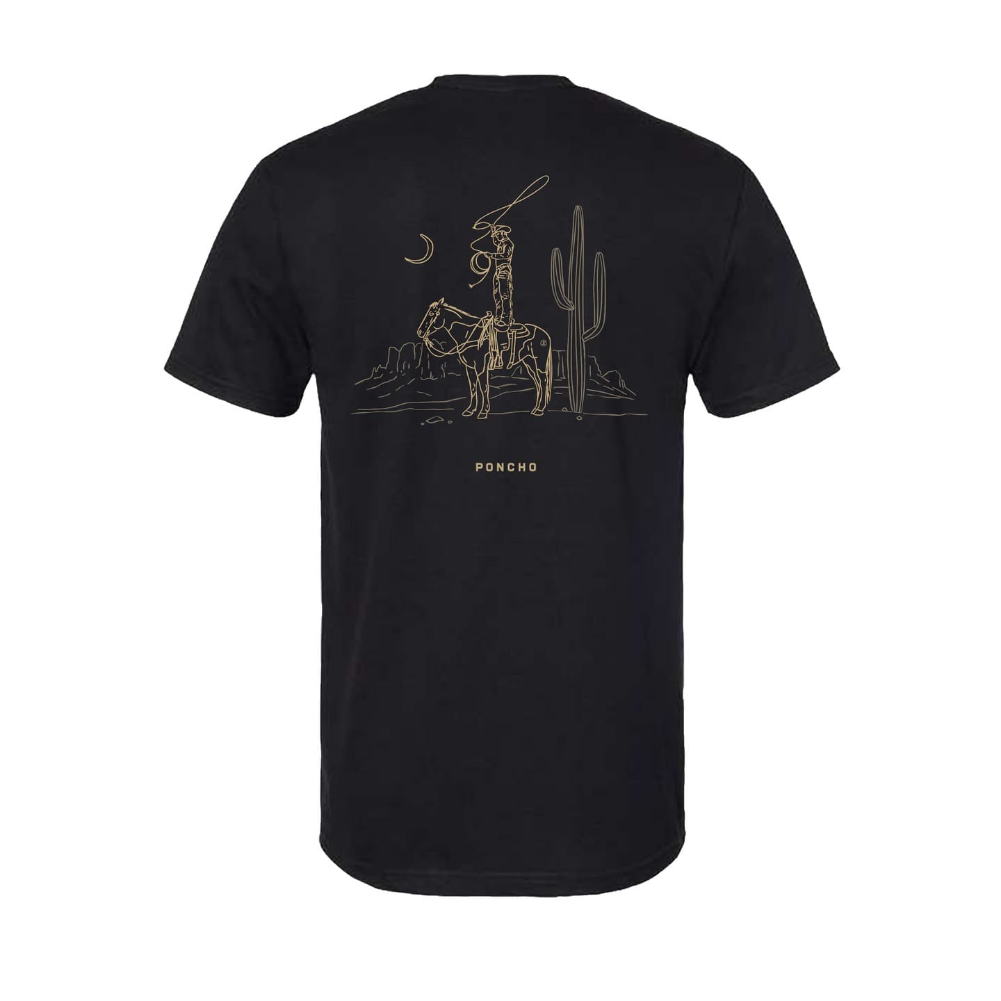 Black Cowboy Moon T-Shirt