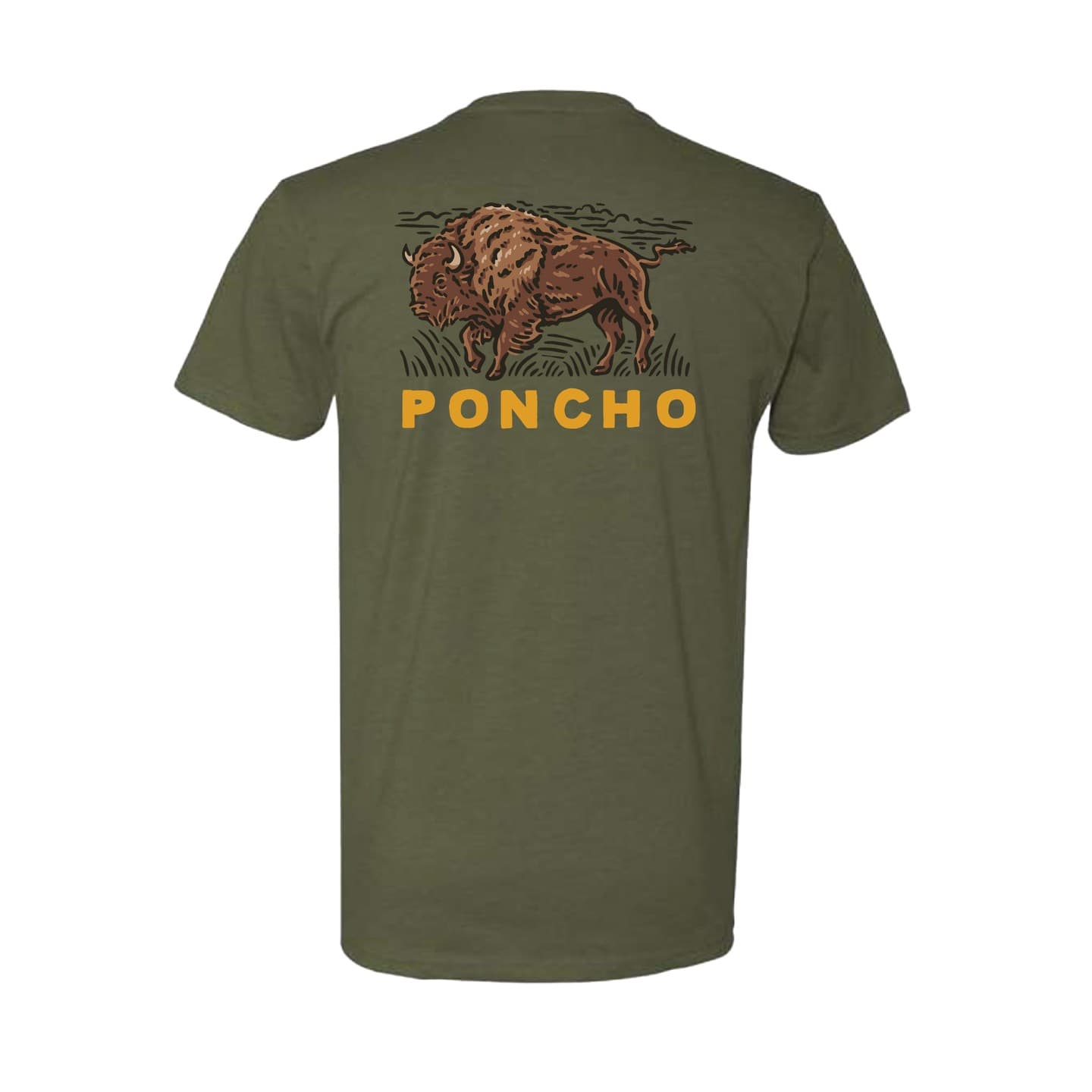 Green Roaming Bison T-Shirt